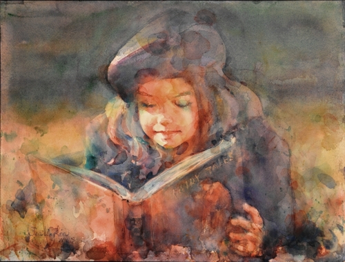 Watercolor Portrait Paiting Fairy Tale