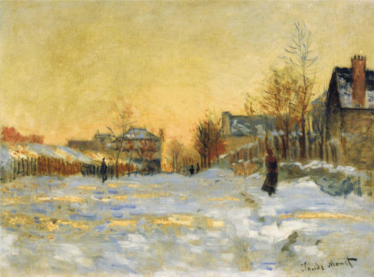 Claude Monet's Impressionism Painting Techniques-Snow Painting